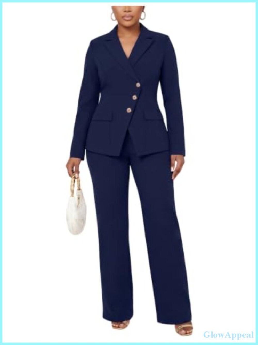 Women's 2 Piece Blazer and Pants Suit Set Business Casual Office Workwear